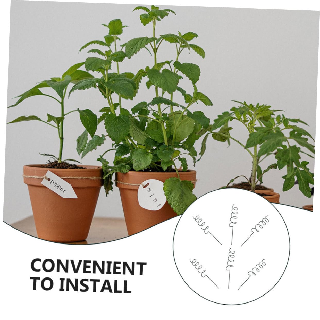 Toyvian 8 Pièces Supports Spirale pour Plantes Lot de Tuteurs de Jardin pour Tiges de Fleurs et la de Hauteur Design Stable et Durable