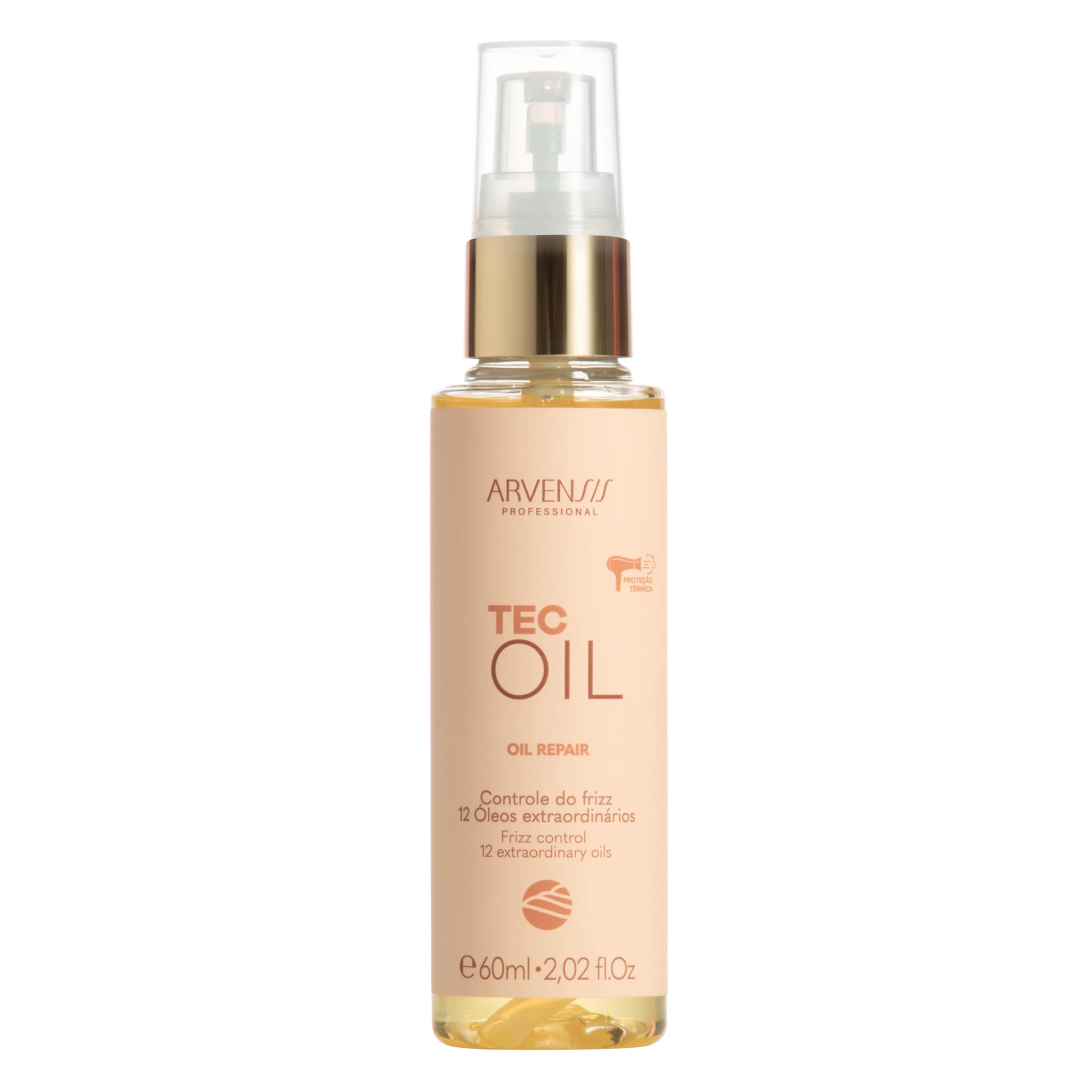 Arvensis – Finalizador Oil Repair Tec Oil 45ml | Reparação Instantânea, Brilho e Maciez para Pontas Ressecadas