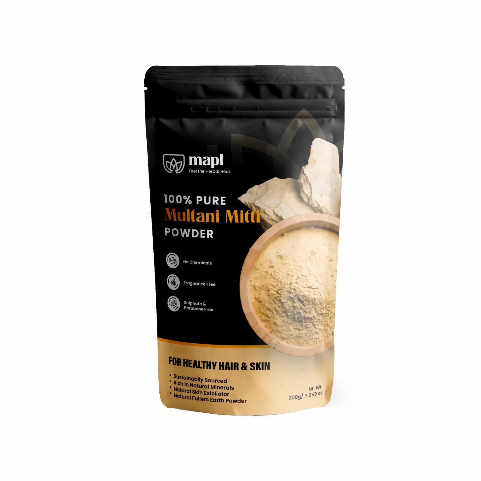 Amazon.com : MAPL Fuller's Earth Powder (100% Pure Multani Mitti