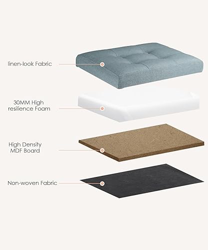 Miniatura 77 de Taburete otomano de almacenamiento otomano con reposapiés, banco plegable con almacenamiento, dormitorio de estudiantes y entrada, 16 x 12 x 12