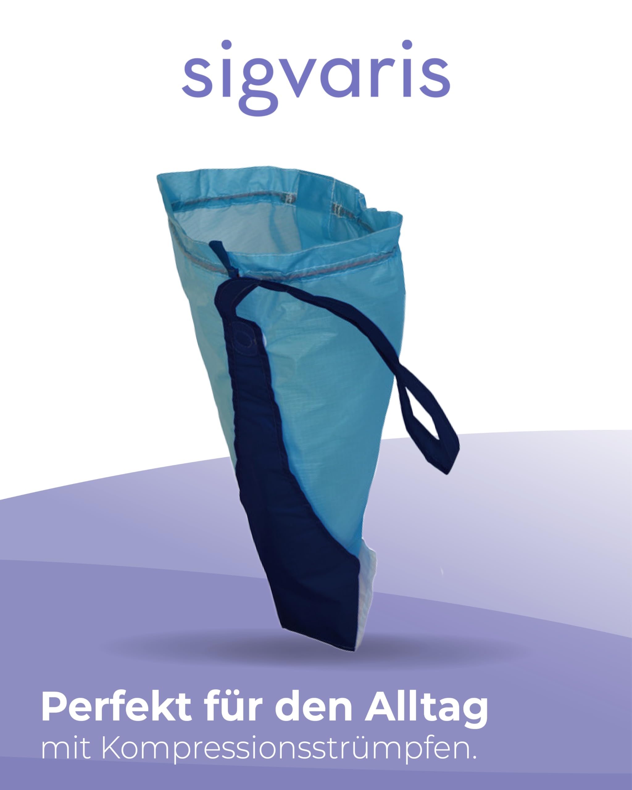Sigvaris magnide on/off XL - Aus- und Anziehhilfe für Kompressionsstrümpfe mit geschlossener Spitze, Zum mühelosen Aus- und Anziehen, Schont den Strumpf