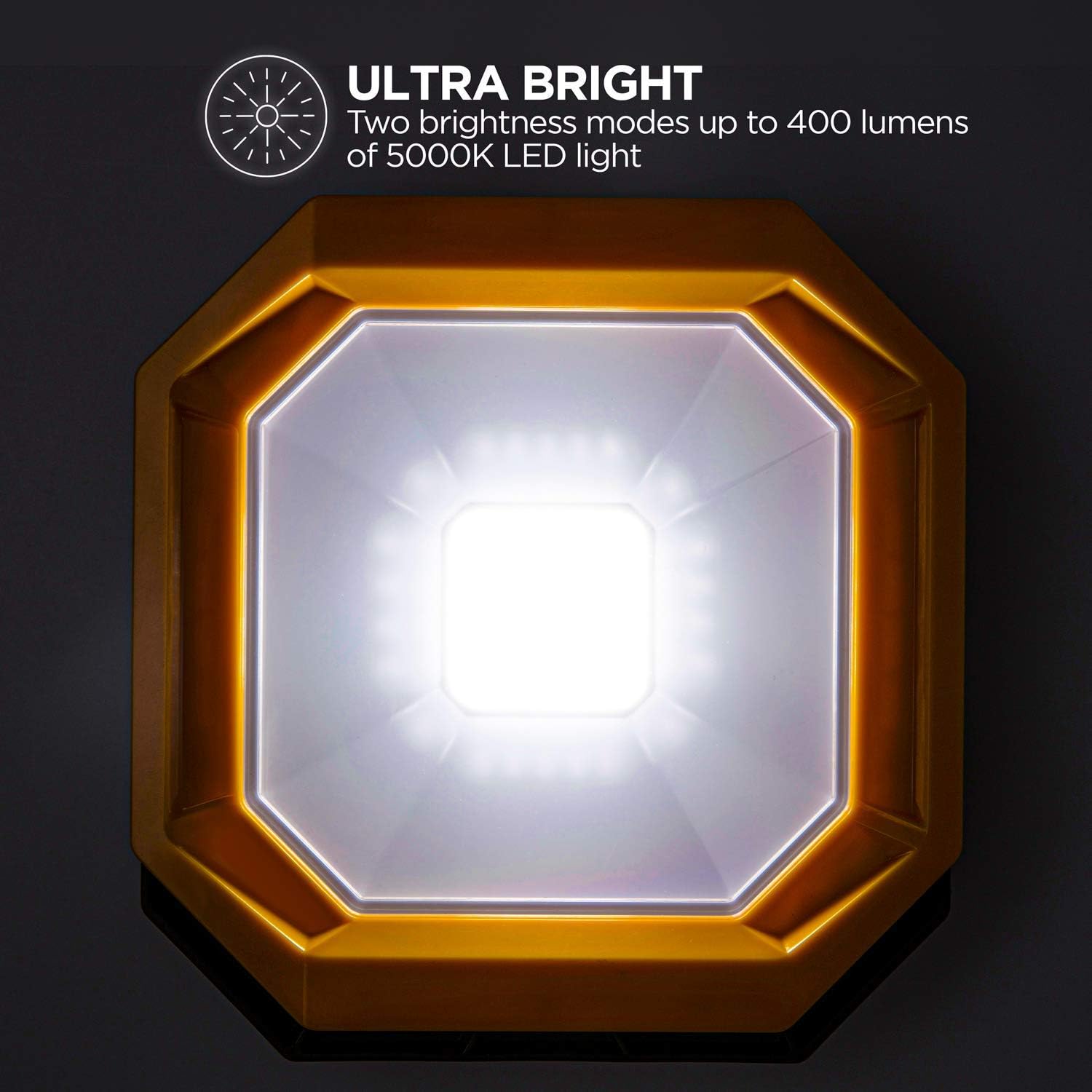 Image showing the Home Zone Portable Work Light emitting bright LED light.