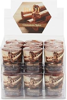 Root Candles 20-Hour Scented Beeswax Blend Votive Candles, 18-Count, Cinnamon Spice