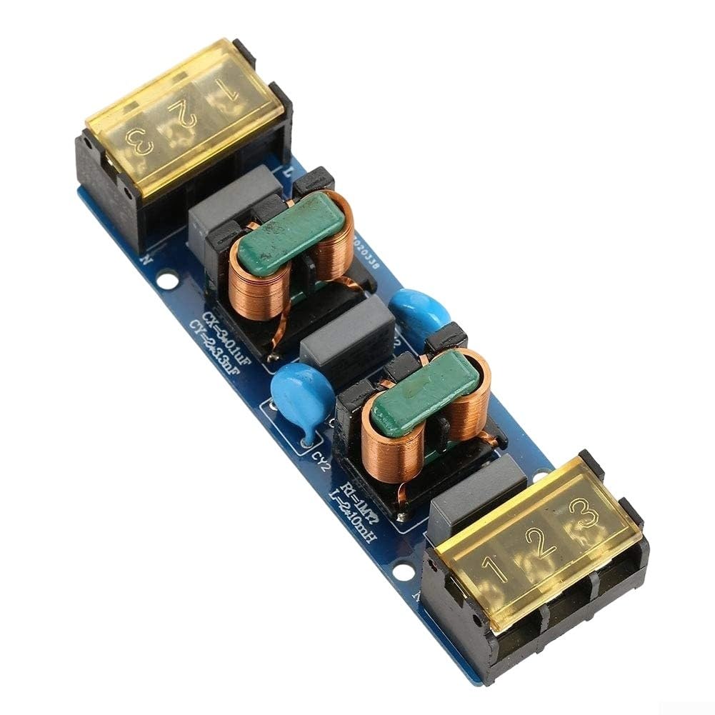 Placa de módulo de filtro 25A-EMI para fuente de alimentación de paso bajo de alta frecuencia, supresión de interferencias de 2 etapas con carcasa de plástico y metal, para UPS y sistemas de