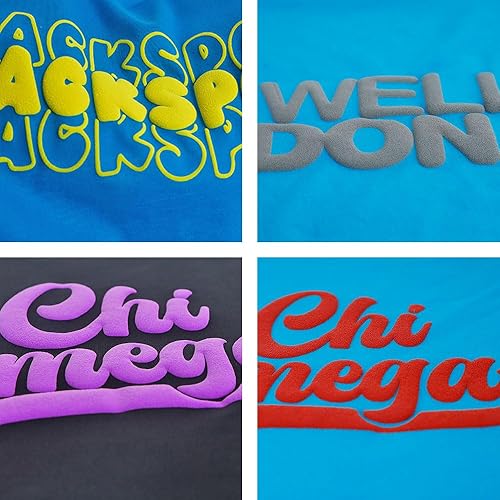 Miniatura 5 de FUNKAKA Vinilo de transferencia de calor de 12 pulgadas x 5 pies, vinilo 3D para camisetas, vinilo HTV plateado de poliuretano compatible con todas