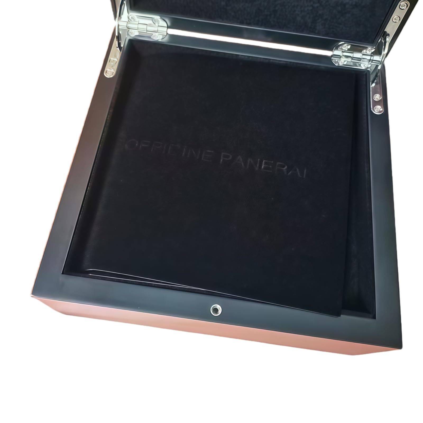 Grand Bois Montre Présentation Coffret Rouge Marron Finition Noir Intérieur Rangement Organisateur Accessoires Outil Inclus Boîte pour Panerai Luminor