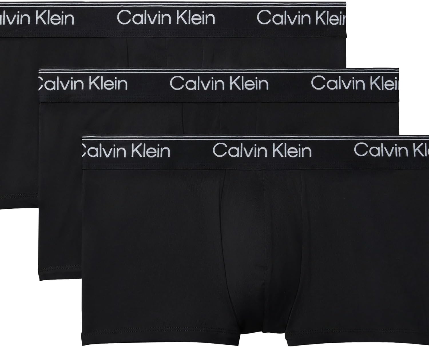 Calvin Klein Men's Microfiber Stretch 3-Pack Low Rise Trunks