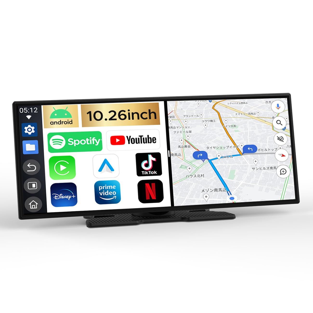 ディスプレイオーディオ10.25インチ ワイヤレスCarPlay/Android Auto対応 カーナビ カーオーディオ YouTubeやNetflixなどが動画視聴できる Androidシステム 1920*720解像度 2画面分割 駐車補助 WiFi/Bluetooth/Type-C/AUX入力/FM 技適取得済み