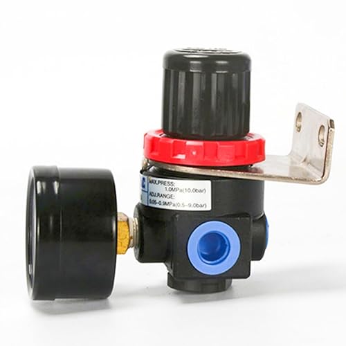 Miniatura 3 de Regulador de presión de aire NPT 14 "Airtac AR2000-2T Tratamiento de fuente de rosca hembra 0-140 PSI ajustable, soporte, calibre