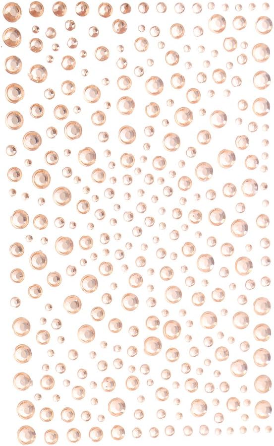 DECORA 325 Gold Diamante Stick on Rhinestone Stickers Gems Cards and Self Adhesive Craft Bling