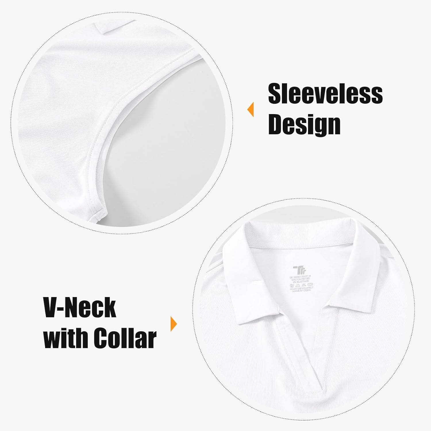 BGOWATU Women's Sleeveless Golf Polo Shirts Collared V Neck Tennis Tank Tops UPF 50+ Quick Dry Lightweight - Image 5