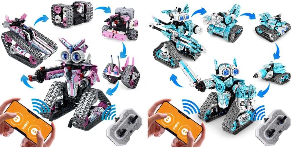 Amy&Benton Remote Control Robot Building Kit Stem Pink