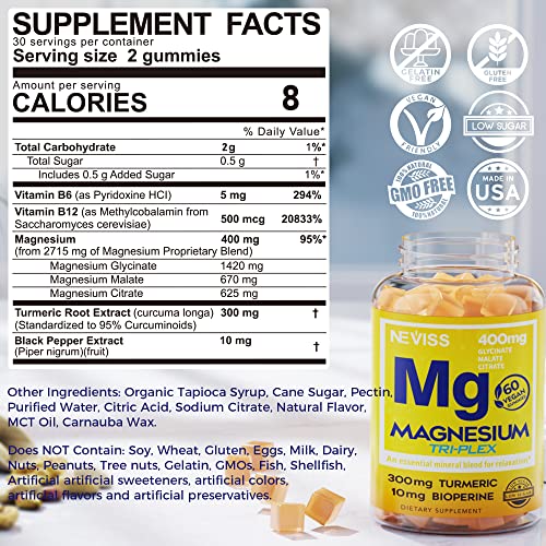 Triple Magnesium Gummies + Potassium Magnesium Gummies With Magnesium Glycinate, Ashwagandha, B6 & B12 For Leg & Muscle Relaxation, Mood, Energy, Heart Health #TOP1