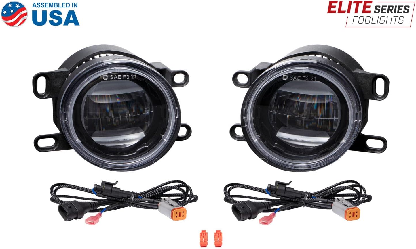 Diode Dynamics Elite Series Fog Lamps compatible with Toyota 4Runner 2010-2013 (pair), Cool White (6000K)