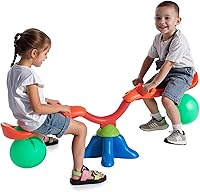 VEVOR Kids Teeter Totter Seesaw with 360° Spin, 55 lbs Capacity per Seat, Outdoor Playground Spinner for Ages 3+ Multi-Colored