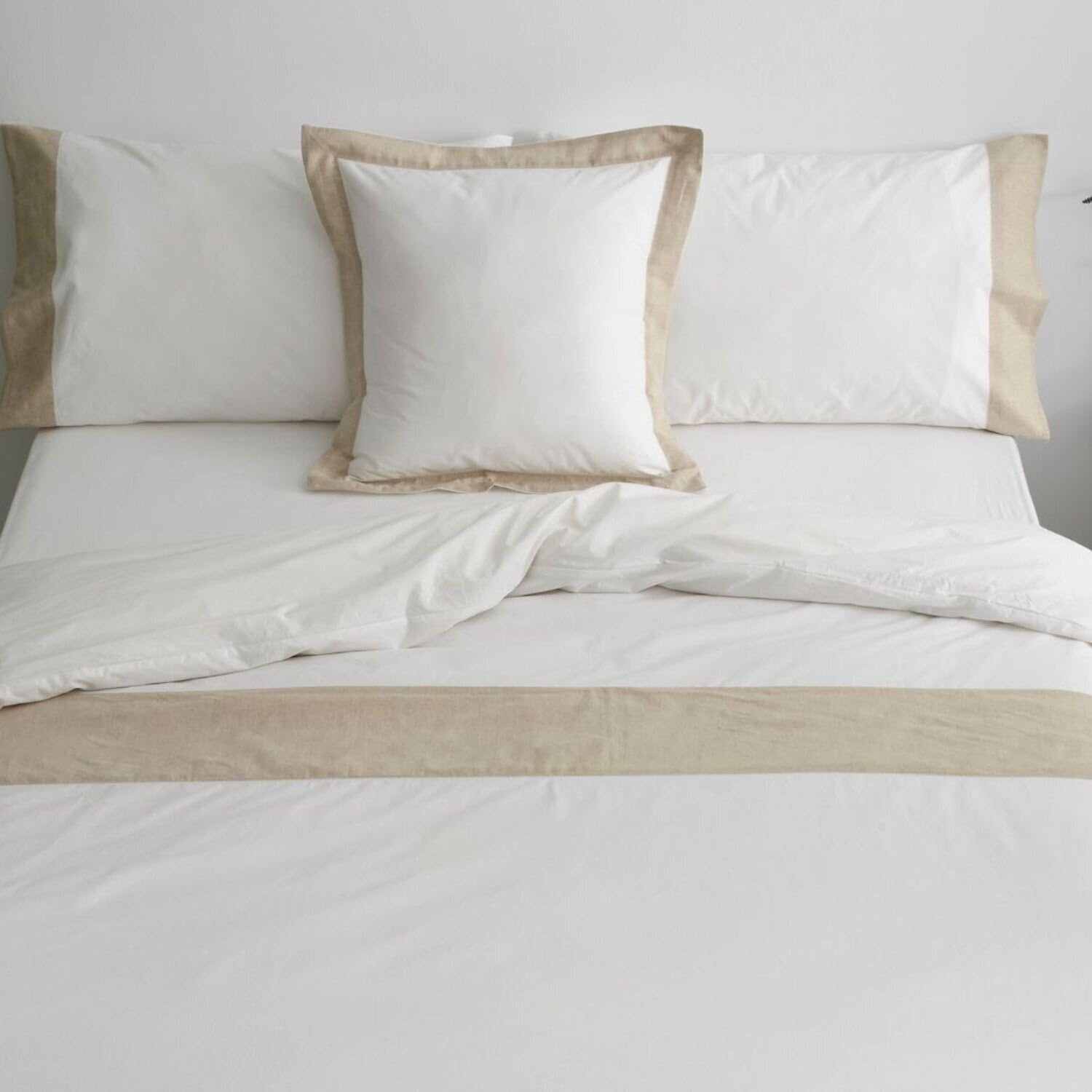Burrito Blanco | Funda Nórdica 100% Algodón 200 Hilos Cama 135 Blanco | Incluye Funda de Almohada | Cierre de Botones | Calidad Percal | Tacto Suave | Larga Duración