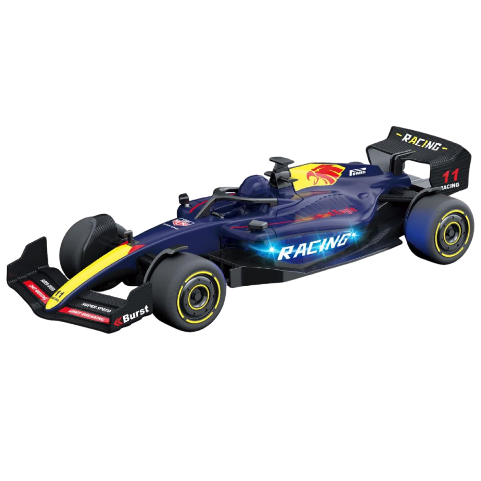ZPSCXQ Racing Car Model with Lights and Sound, Small Size Blue Formula Car Collectible, Gift Box Edition 23.5x8.6x5.6 cm