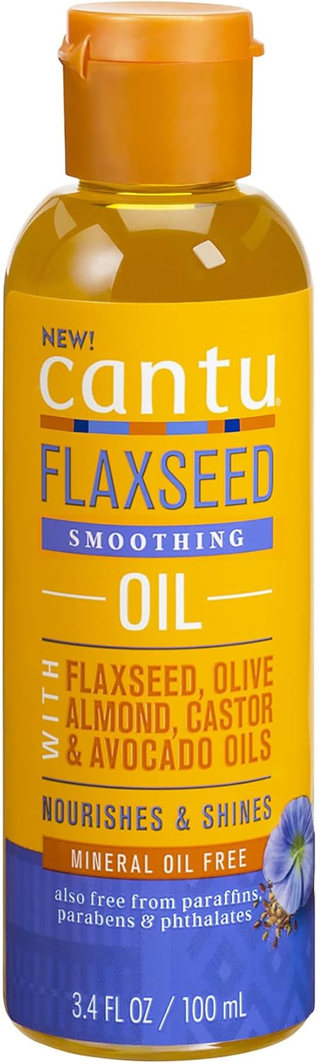 CANTU Lijnzaad Smoothing Oil met Lijnzaad, Olijf, Amandel, Castor & Avacado Olie 100 ml (Pack van 1)