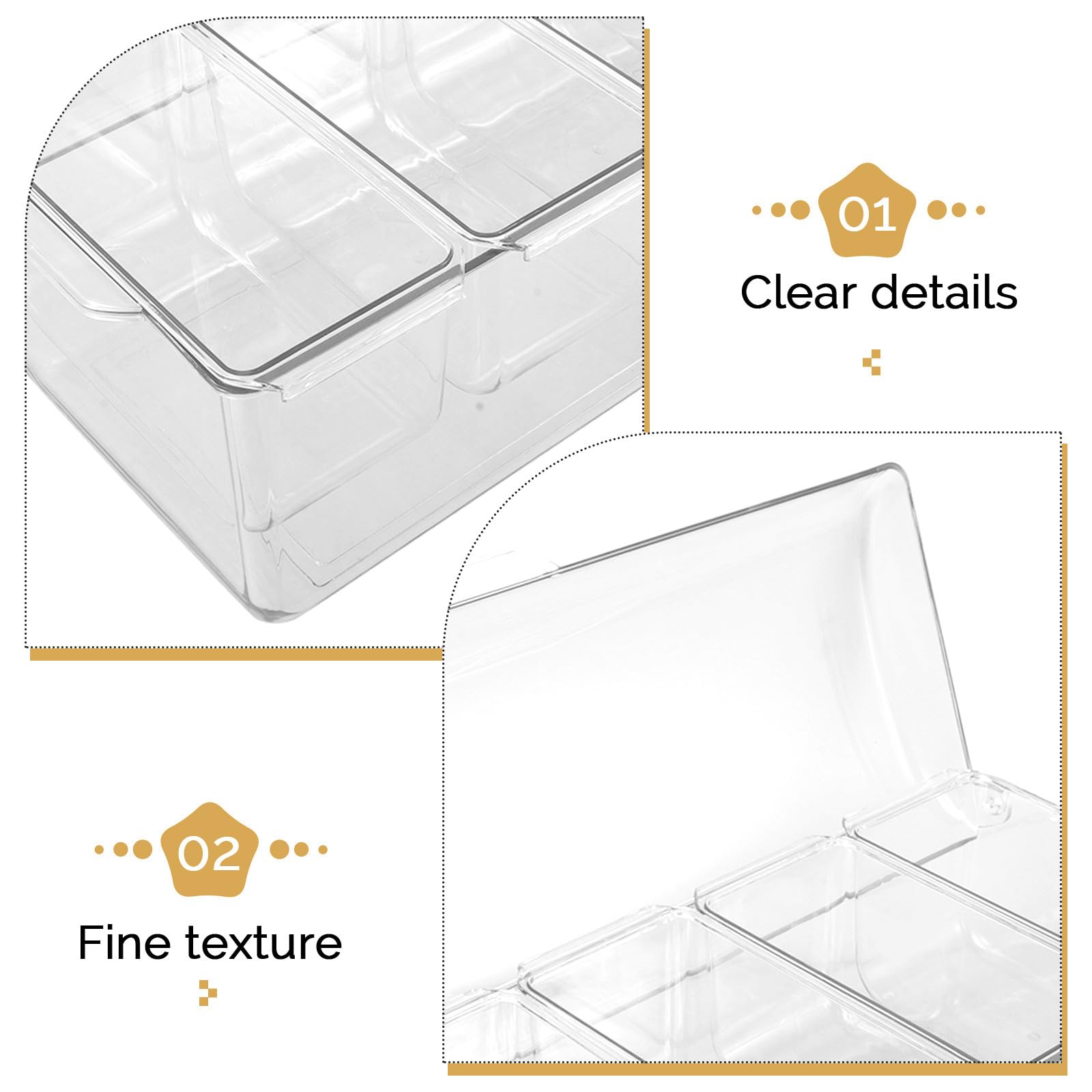 CALLARON Contenitore per Insalata con 5 Scomparti in Plastica, Capacità Grande, Mantiene Fresche le Verdure, per Picnic e Barbecue All'aperto