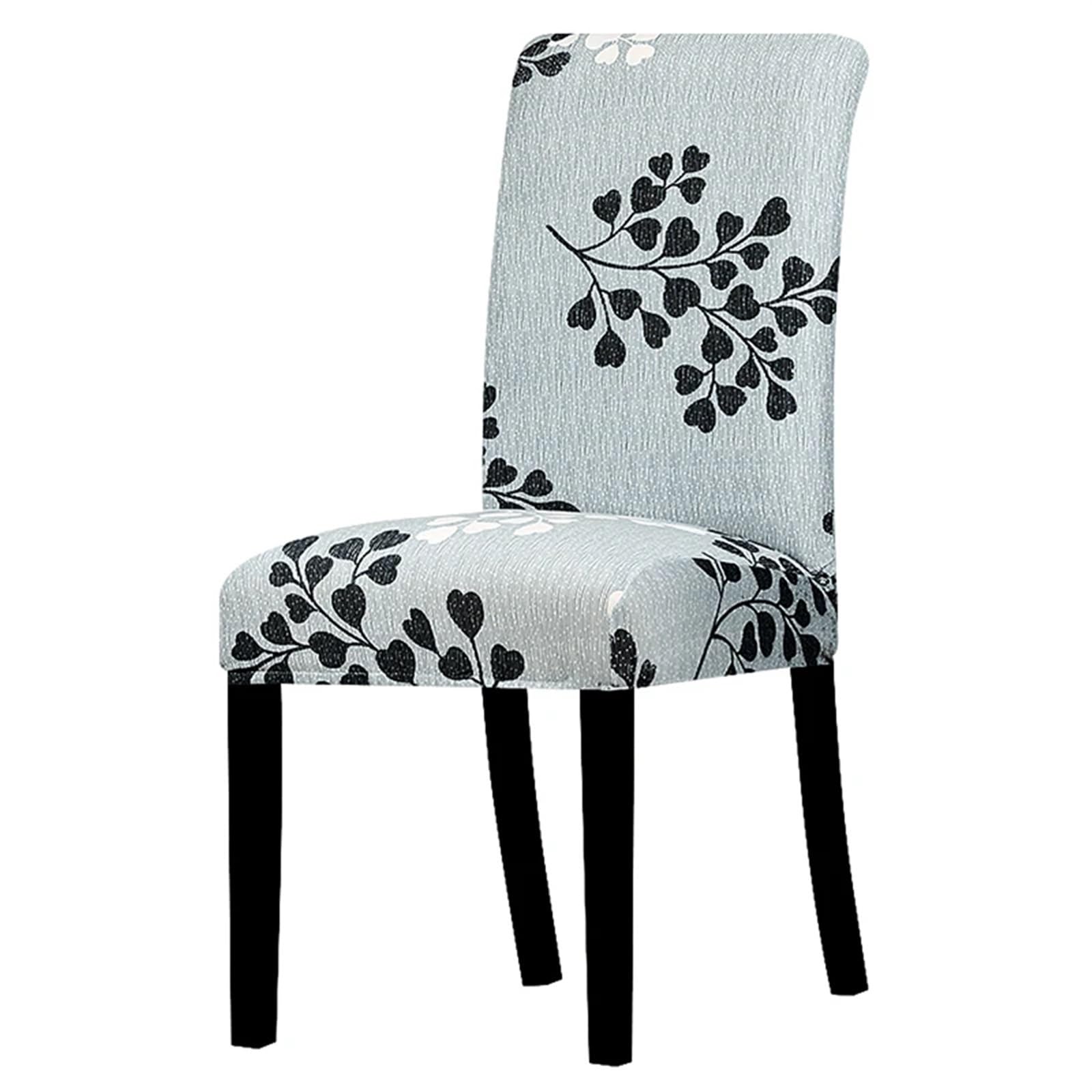 QXBFNDC Chair Covers Printed Stretch Chair Cover Elastic Seat Chair Covers Office Chair Slipcovers Restaurant Banquet Hotel Home Decoration(125899)