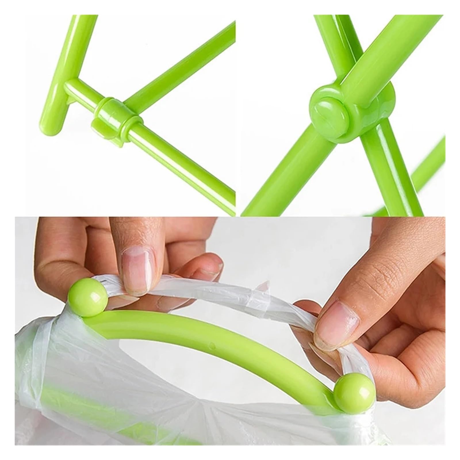 Soporte for Bolsas de Basura Plegable, Bolsa for encimera, Organizador clasificación Cocina, Estante Almacenamiento, 3 uds para Bolsas(Pink)