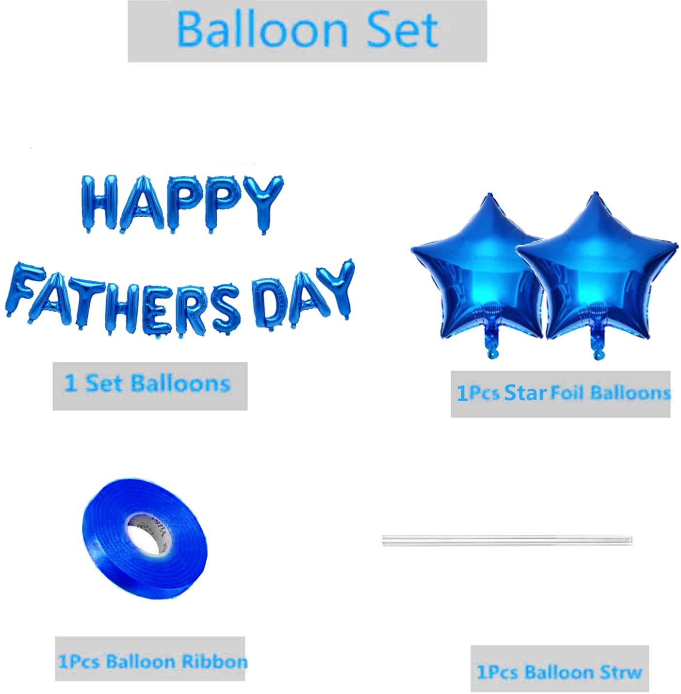 Happy Father’s Day Balloons Banner, Best Dad Ever Thank You Perfect for Father's Day Party Supplies Blue, Blue-happy Fathers Day, Large - Image 3