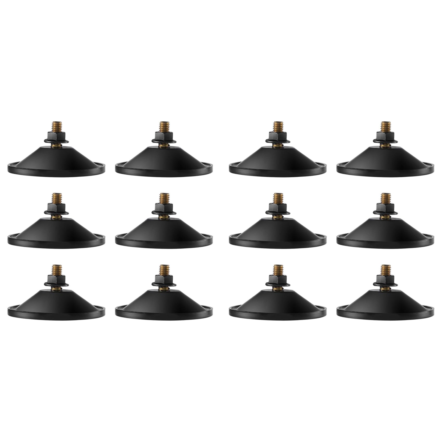 Jnchdghwa Black 12Pcs Small Suction Cups, Strong Suction Cups For Glass, 2.2Inch Window Sucker Pads With