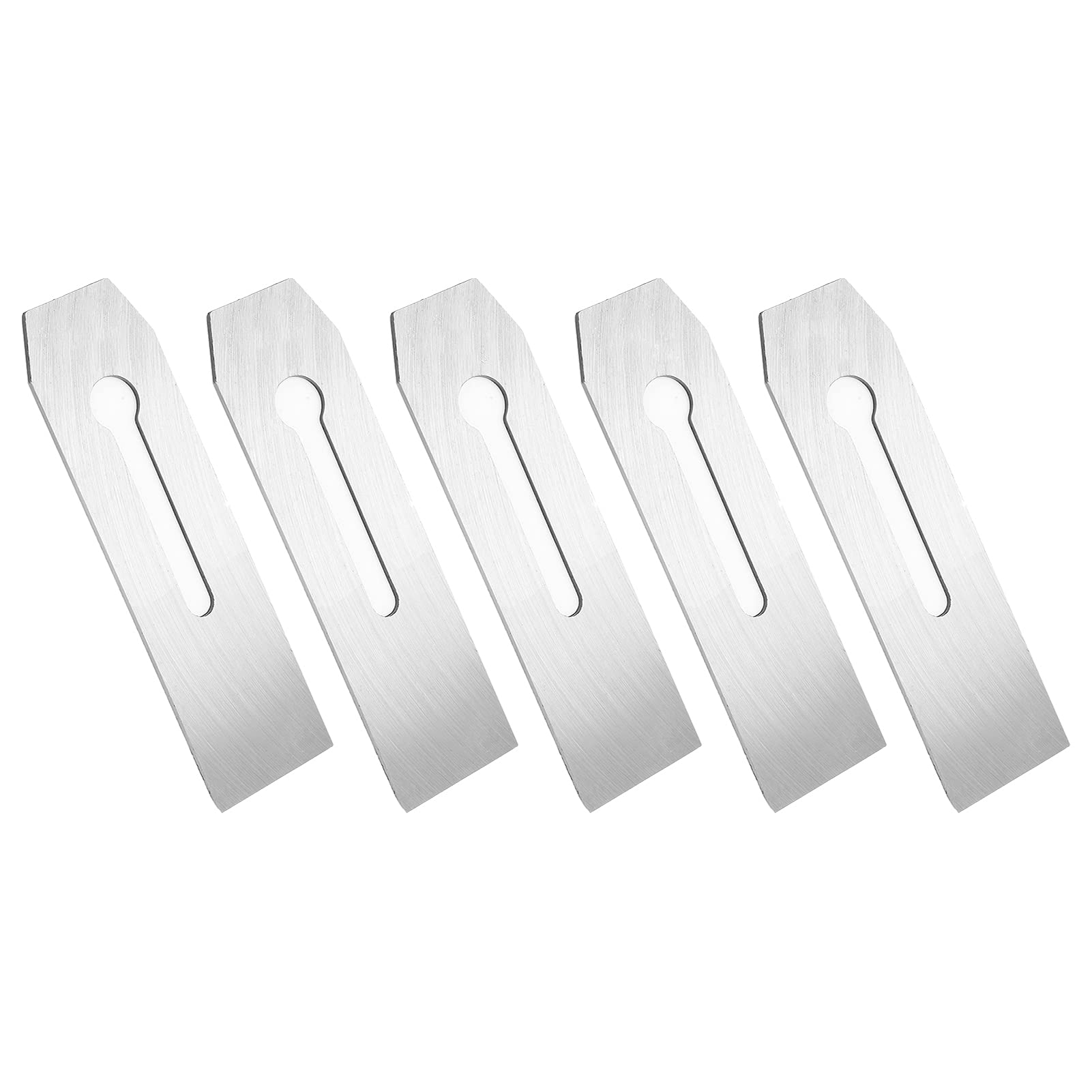 SIXRUN Lama per Pialla Lama da Taglio in Acciaio Ad Alto Tenore di Carbonio 51 Mm 5 Pezzi Trattata Termicamente Resistente all'usura Facile da Usare per Pialle per la Lavorazione del Legno Falegnami