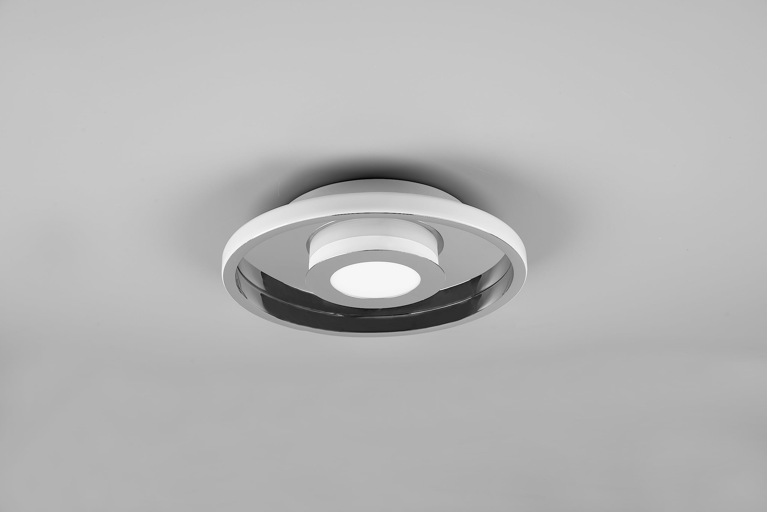 Trio Leuchten LED Badezimmer Deckenleuchte Ascari 680810306, Metall Chrom, inkl. 28 Watt LED, Switch Dimmer