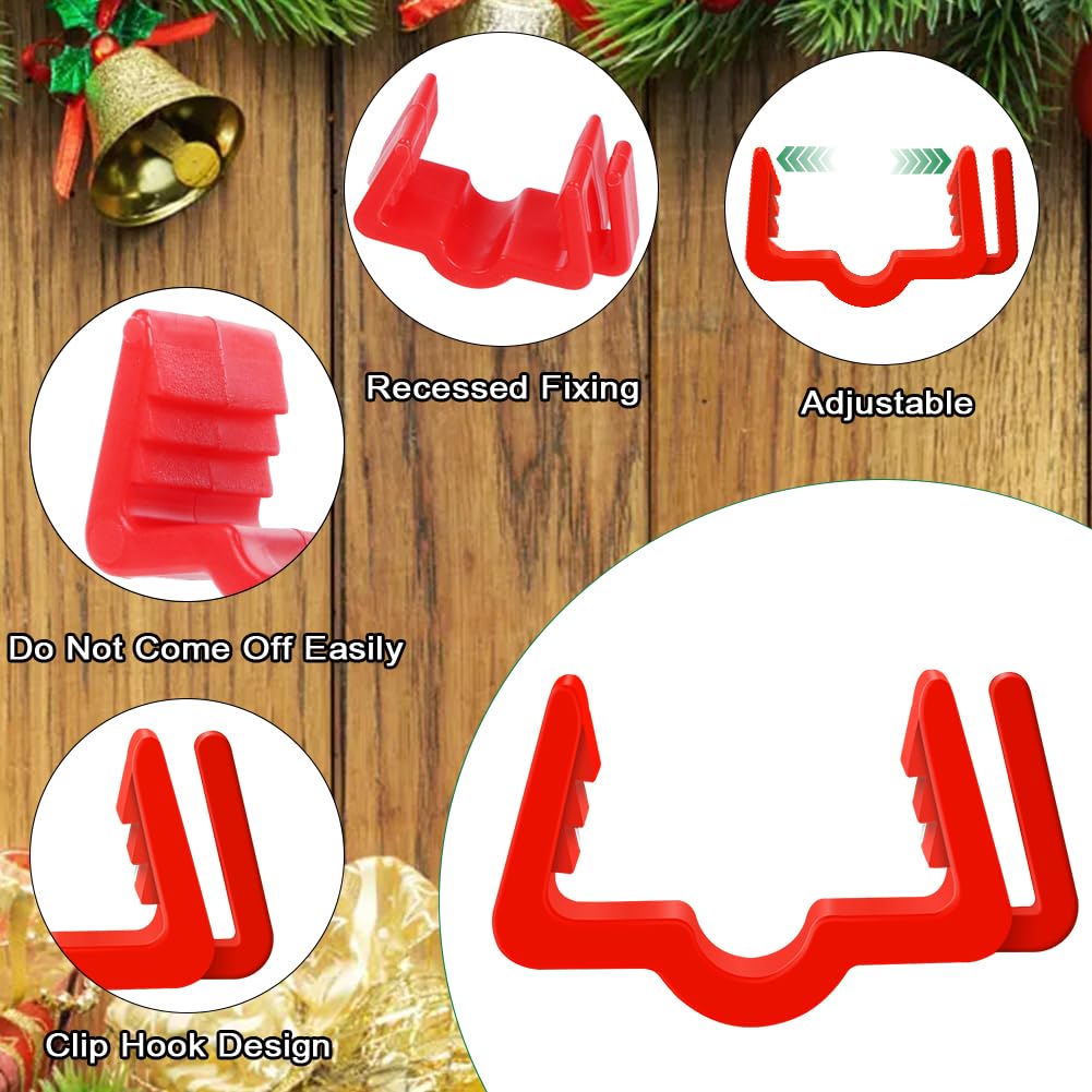 Christmas Light Hangers Clips 7/8 inch Fascia Board Clips Hooks Holiday Deck Light Hooks for Christmas Decoration Roof Gutter Fence in Thickness from 3/4'' to 7/8