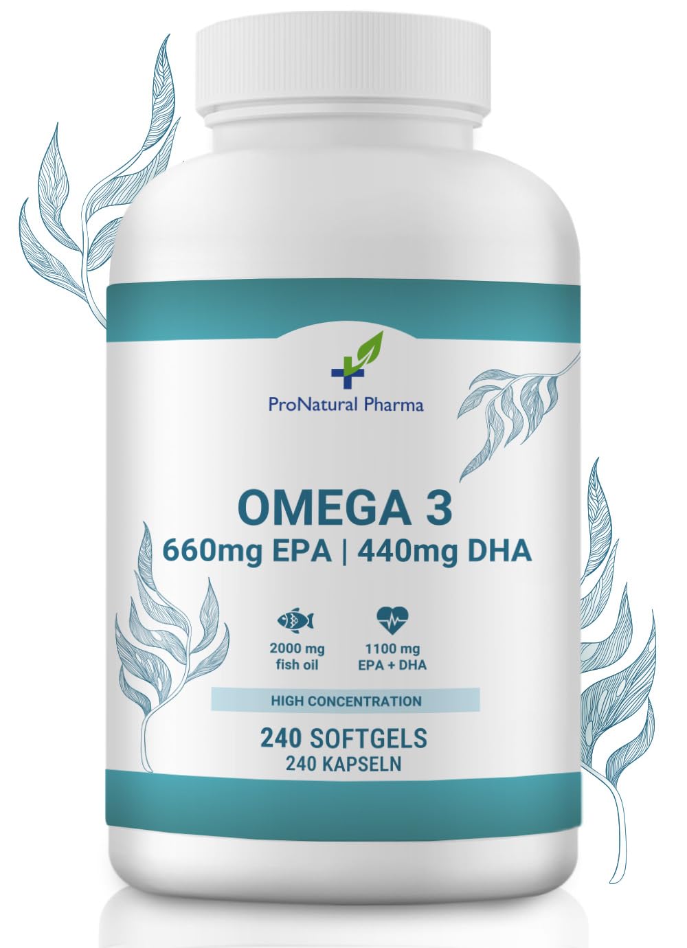 Omega 3 2000mg Alta Concentración EPA y DHA