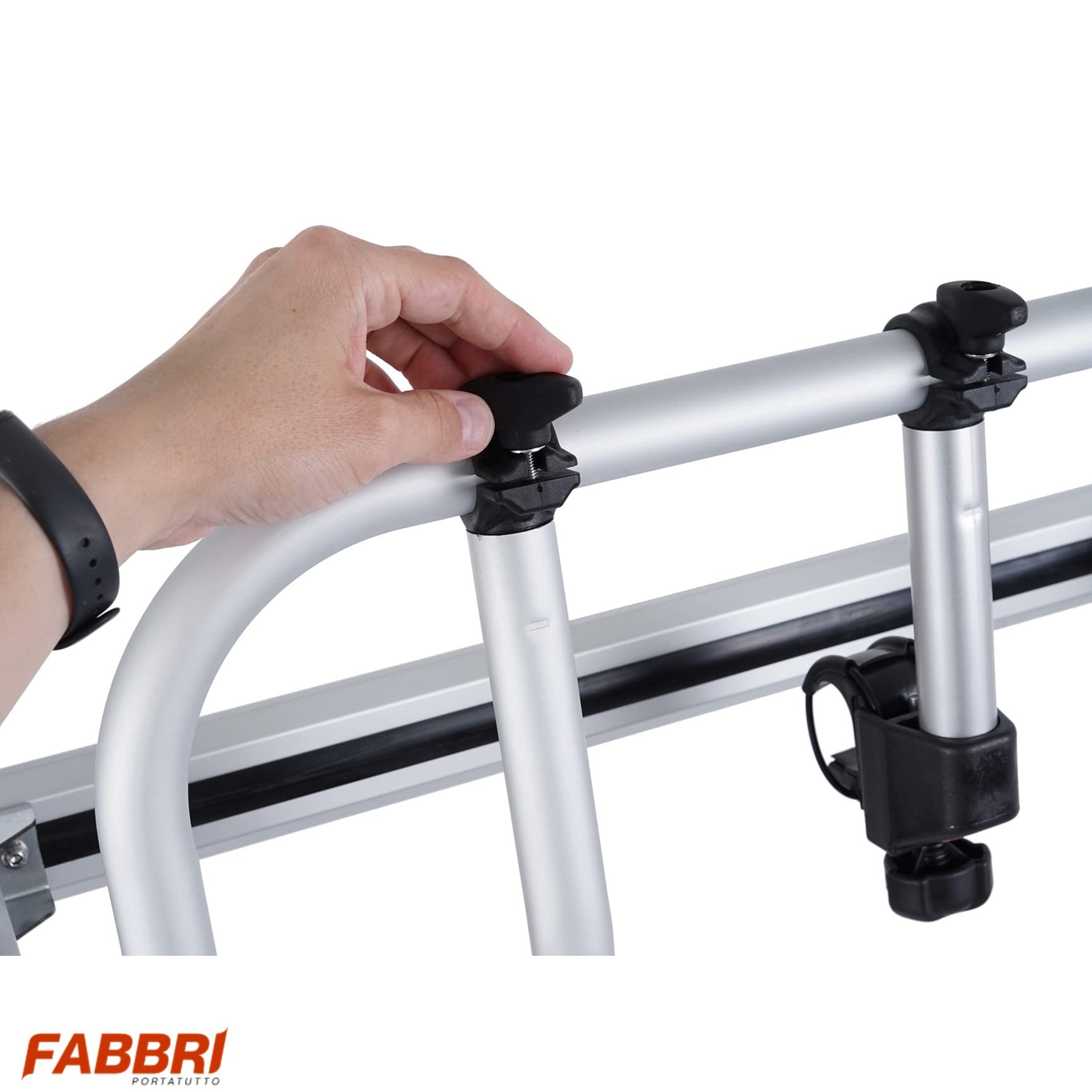 XIMPLIO Portabici posteriore Bici Ok MTB Van 6201837n di FABBRI per Ducato per Boxer, Nero