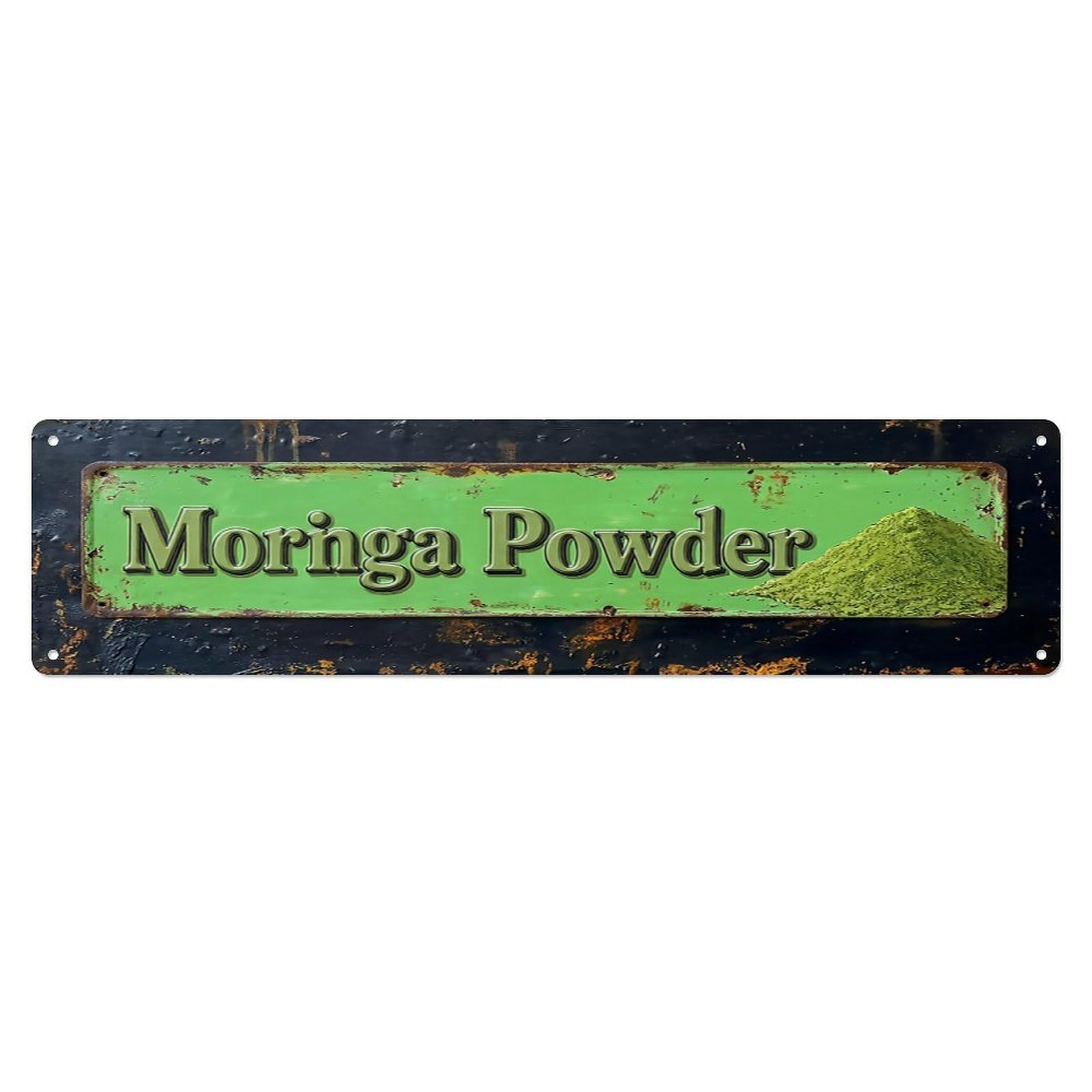 Vintage Moringa Powder Nutritious Farmhouse Metal Tin Sign