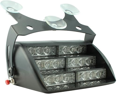 Miniatura 2 de Luz estroboscópica de advertencia de emergencia para vehículo personal, 18 luces LED superbrillantes para camiones, SUV, barco (rojoblanco)