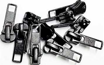 YKK Zipper Slider Replacement Kit- Universal #5 Vislon Sliders - Color Black 10 Sliders/Pack Fits 5V & 5VS Sliders