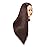 Hairingrid 26-28 Mannequin Head Hair Styling Training Head Manikin Cosmetology Doll Head Synthetic Fiber Hair and Free Clamp Holder Stand (R71919LB0420) Dark brown-