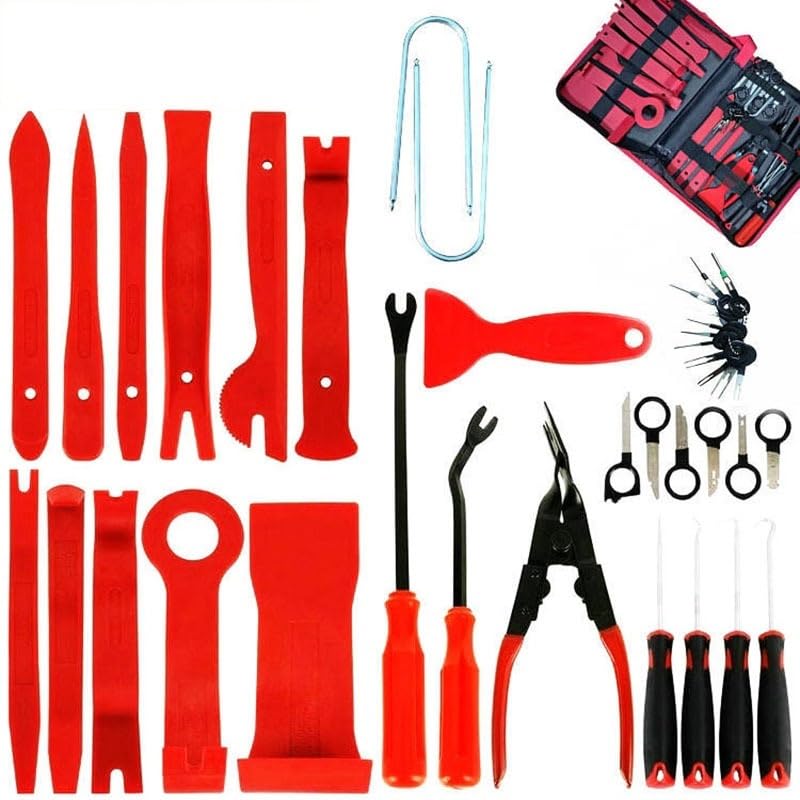 Kit Smontaggio Pannelli Auto Set di attrezzi manuali strumento di smontaggio della leva Clip for porta interna pannello Trim Kit di rimozione del cruscotto Set di strumenti di riparazione for l'apertu