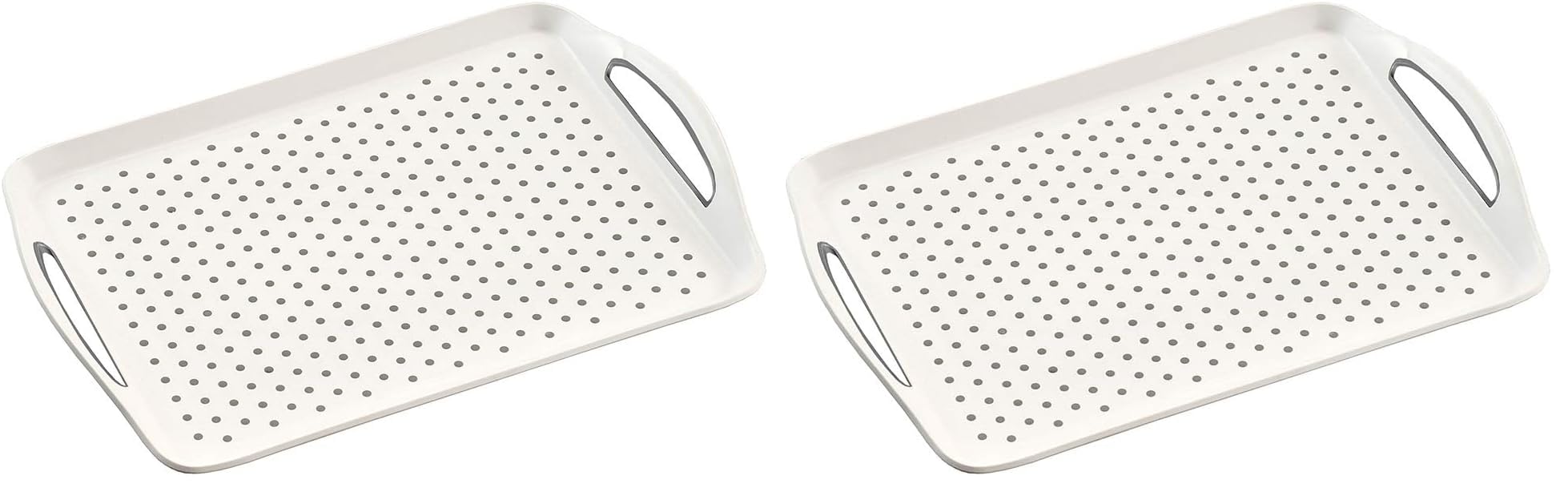Kesper Bandeja Antideslizante Blanco (Paquete de 2)