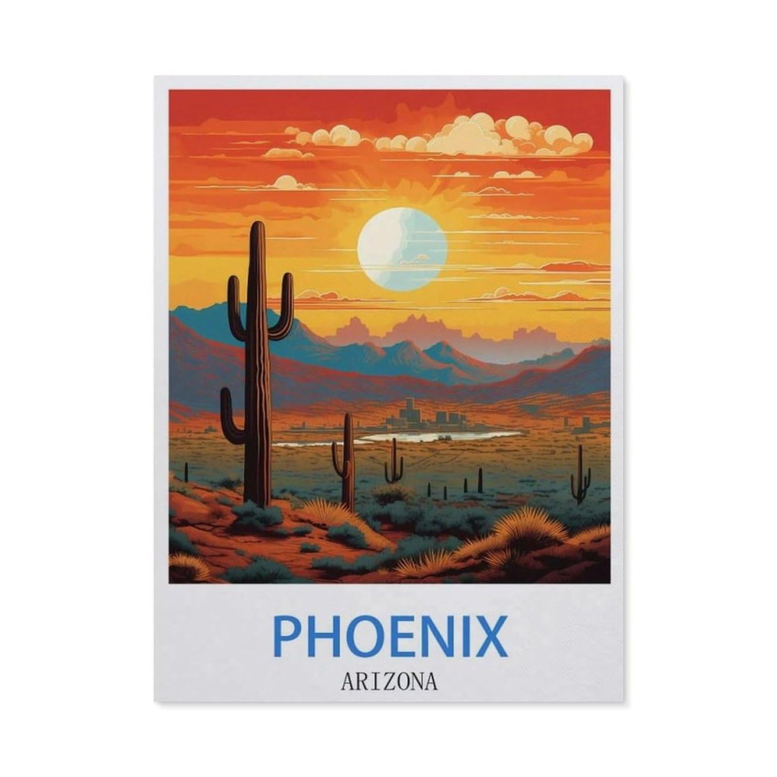 BEAYODKP DIY 5D Diamond Painting，Phoenix Arizona（30x40cm）