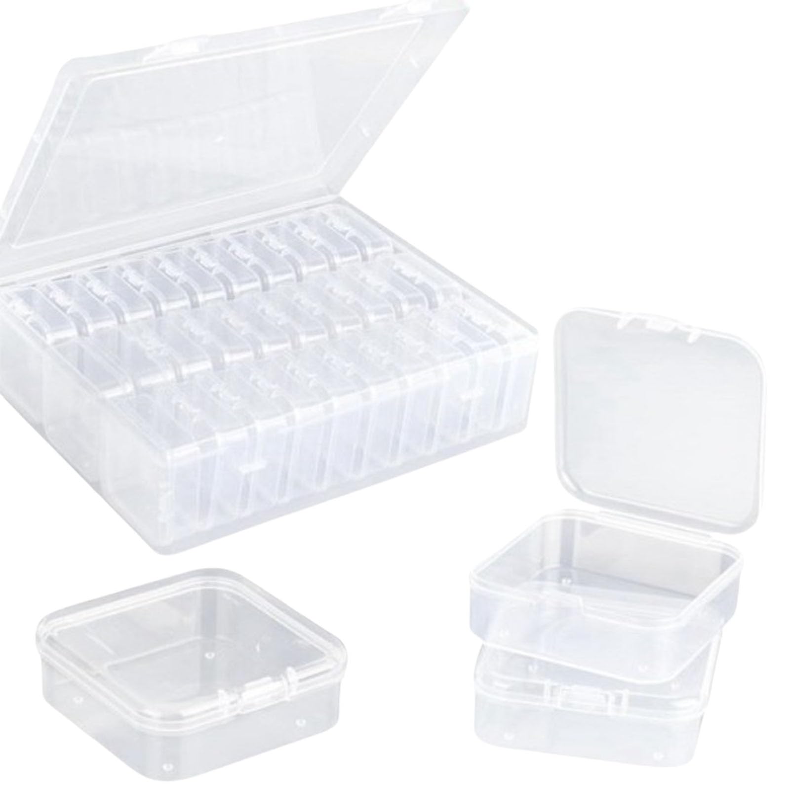 Shurhome Multiple Compartment Organiser Box for Beads Craft Supplies Jewelry Accessories Holder with Removable Dividers Storage Container with Compartments