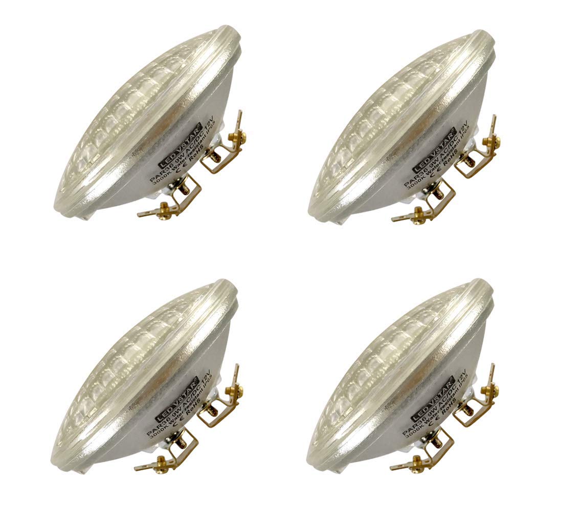 VSTAR LED PAR36 9W Bulb,12V 850-950lm(50W Halogen Equivalent),3000K Warm White,Water Resistant,for Landscape Light, Flood Light, Tractor Light,Truck