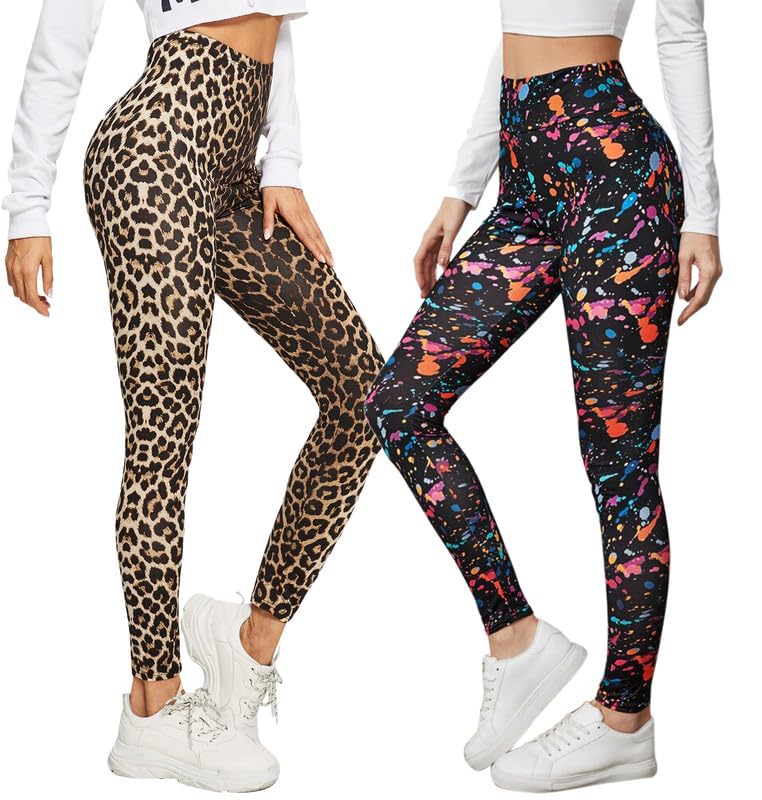 dtr fashion Women's Stretchable Printed Cotton Blend Casual Jegging Combo Pack of 2 |Printed Imported Blend Pants for Women | Active Wear Leggings for Women-picture-45