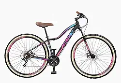 Bicicleta Aro 29 MTB Alumínio com Freio Hidráulico – 24 Marchas, Suspensão 80mm, Design Premium com Faixa Bege e Conforto para Trilhas e Cidade