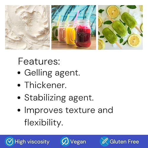 Miniatura 4 de Carboximetilcelulosa CMC en polvo (2,2 lb) DEIMAN Estabilizador y Espesante H.V. CARBOXIMETIL CELULOSA Estabilizante