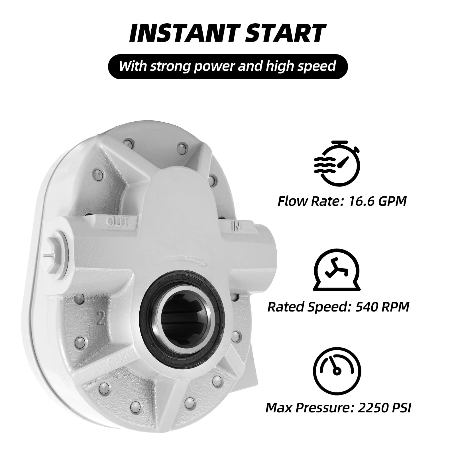 Amazon.co.jp: Kewam 油圧PTOポンプ 16.6GPM 540 RPM 2250PSI