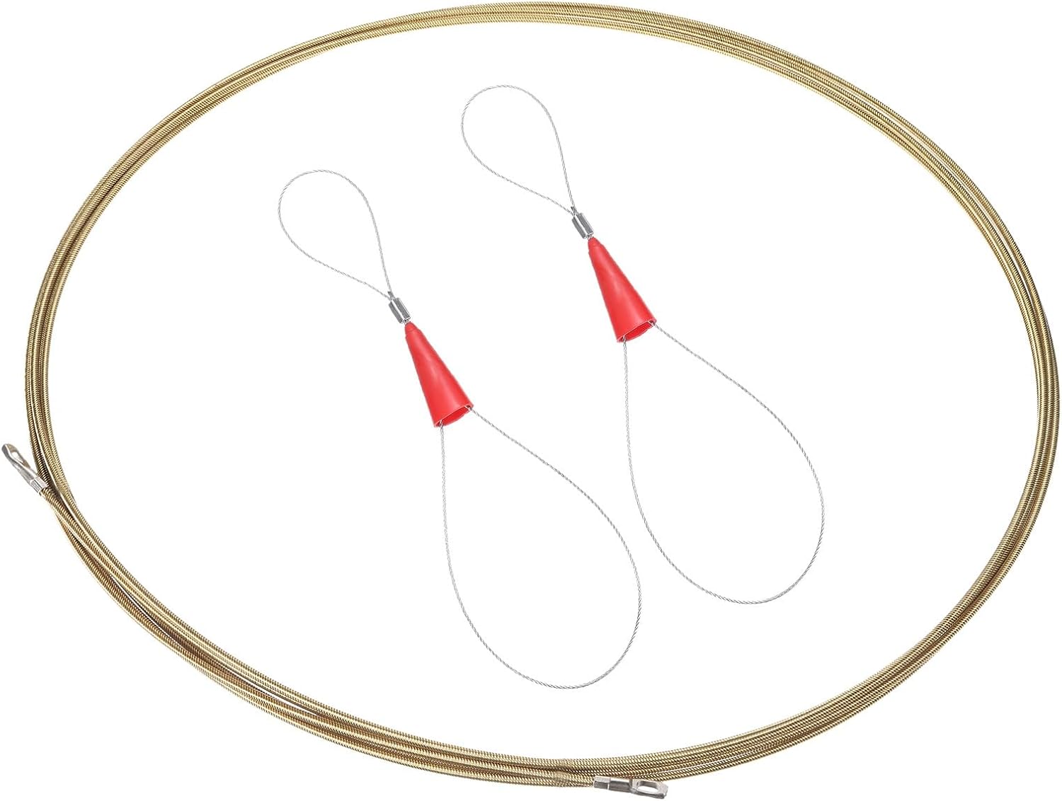 Fish Tape Electrical Wire Threader Wire Puller, 5m with 2 Wire Harnesses
