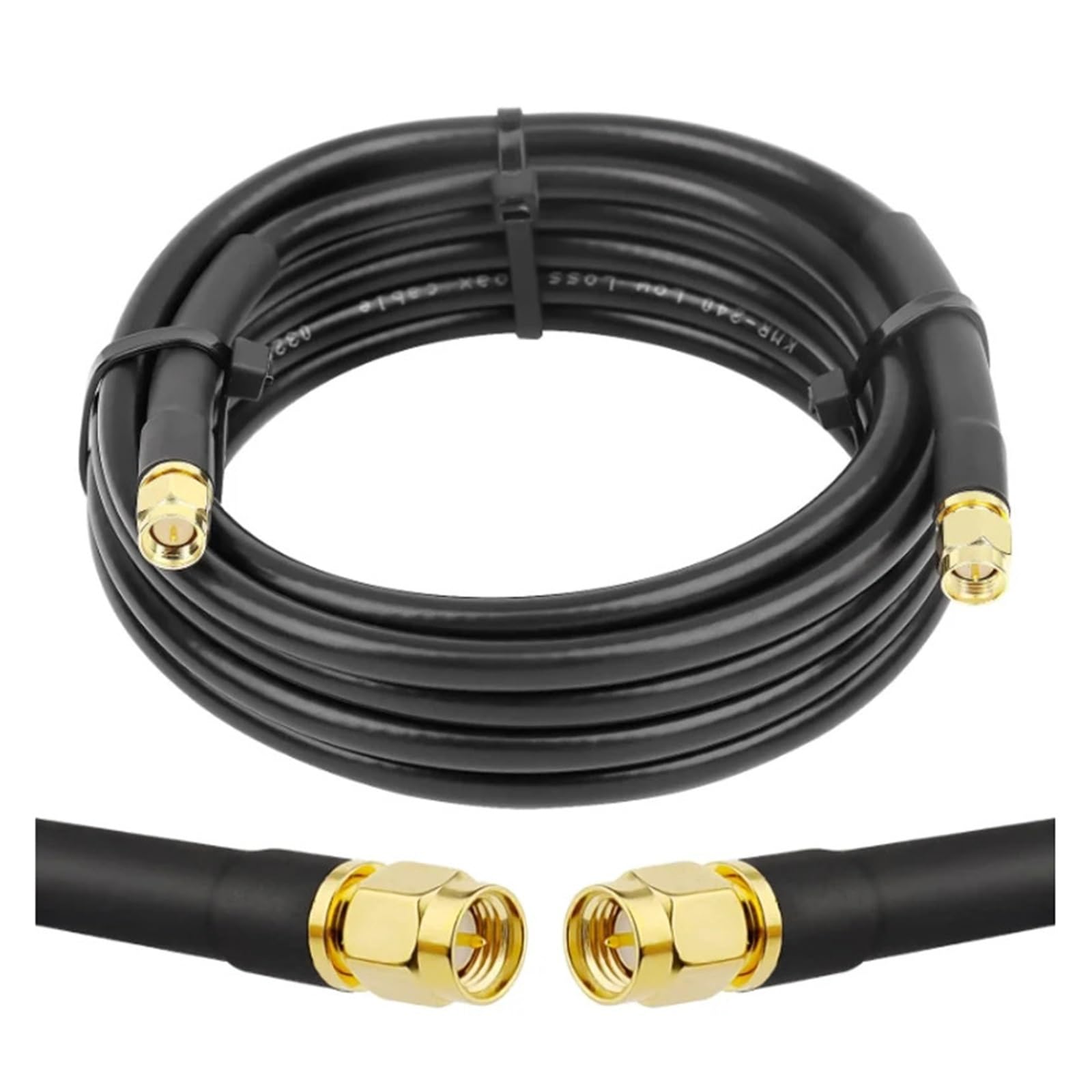 Przewód przedłużający koncentryczny RG58, wtyk SMA męski i kabel pigtail do anteny WLAN, sieć bezprzewodowa WiFi 2G, 3G, 4G, radio RF, 1 m 10(10 meters cable)