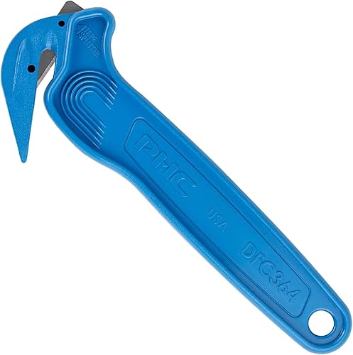 Pacific Handy Cutter Cortador de película desechable detectable de metales, cortador de caja de seguridad y divisor de cinta, hoja de acero afilada