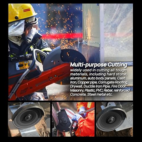 Miniatura 6 de DT-DIATOOL Rueda de corte de metal de 7 pulgadas para tubo de acero multiuso Ángulo de barras de refuerzo de hierro Acero Aluminio PVCVacuum soldado