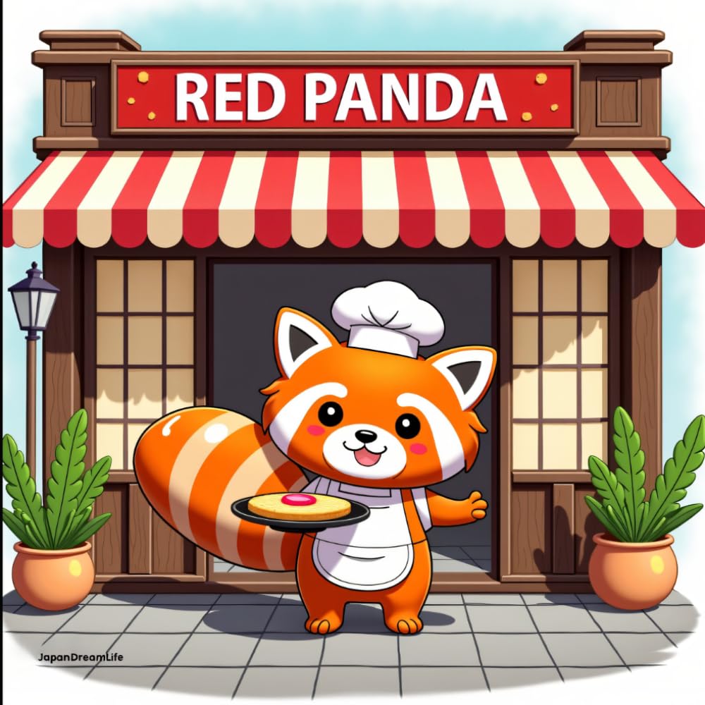 Red Panda Coloring Book: A Kawaii Japanese Bakery and Cozy Animal Friends Bakeshop for Kids and Cute Art Lovers